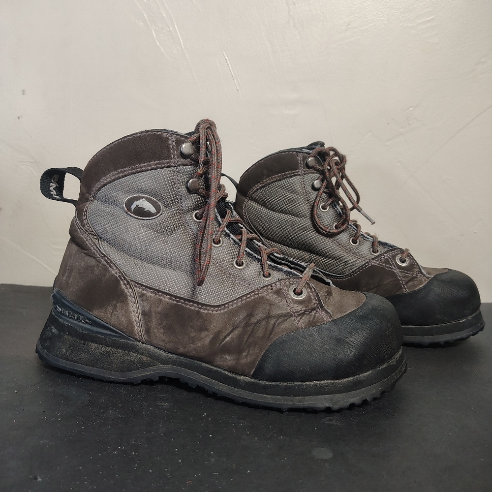 Simms Boots Mens Size 8 Lace Up Vibram‎ RiverTek Wading Flyfishing